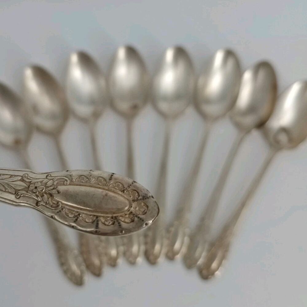 9X Tsp Wallace Silver Plate Silverplate 1937 SOUTHGATE Teaspoons